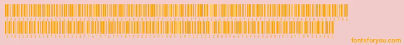 フォントInthrp48dltt – オレンジの文字がピンクの背景にあります。