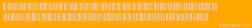Inthrp48dltt-Schriftart – Rosa Schriften auf orangefarbenem Hintergrund