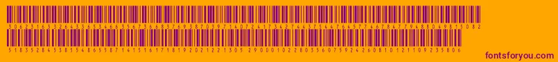 Inthrp48dltt Font – Purple Fonts on Orange Background