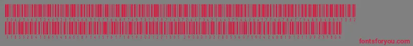 Inthrp48dltt Font – Red Fonts on Gray Background