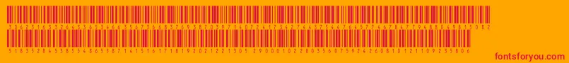 Inthrp48dltt-Schriftart – Rote Schriften auf orangefarbenem Hintergrund