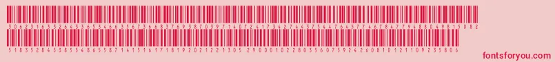 フォントInthrp48dltt – ピンクの背景に赤い文字