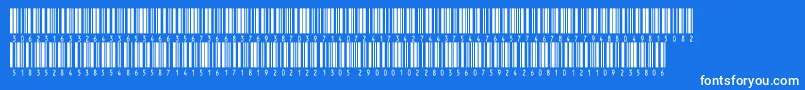 Inthrp48dltt Font – White Fonts on Blue Background