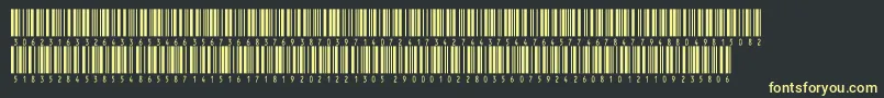 Inthrp48dltt Font – Yellow Fonts on Black Background