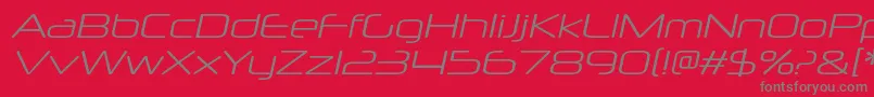 NeuropolxltItalic-Schriftart – Graue Schriften auf rotem Hintergrund