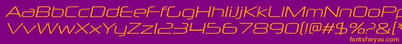 NeuropolxltItalic Font – Orange Fonts on Purple Background