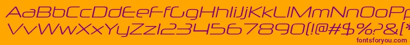 NeuropolxltItalic Font – Purple Fonts on Orange Background