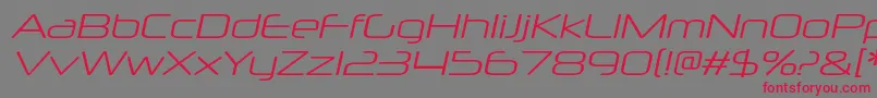 NeuropolxltItalic Font – Red Fonts on Gray Background