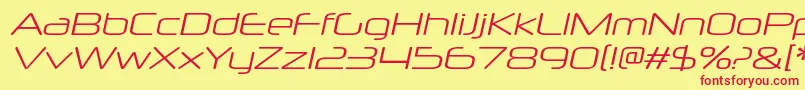 NeuropolxltItalic Font – Red Fonts on Yellow Background