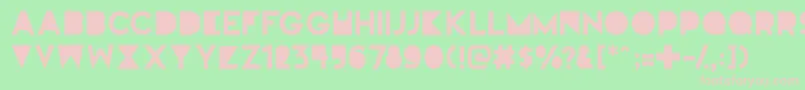 Fullmoononmars Font – Pink Fonts on Green Background