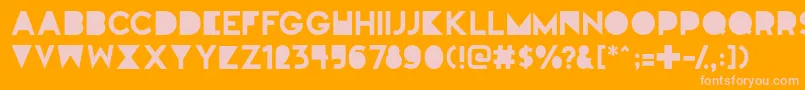 Fullmoononmars Font – Pink Fonts on Orange Background