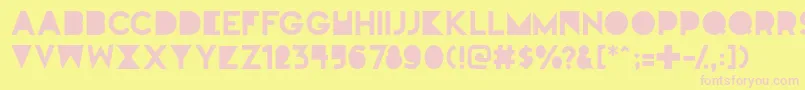 Fullmoononmars Font – Pink Fonts on Yellow Background