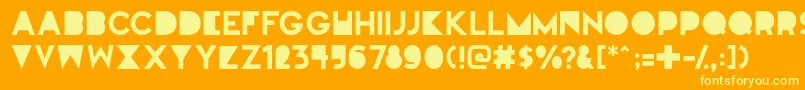 Fullmoononmars Font – Yellow Fonts on Orange Background