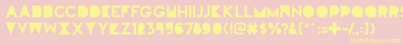 Fullmoononmars Font – Yellow Fonts on Pink Background