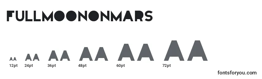 Размеры шрифта Fullmoononmars