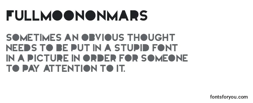 Review of the Fullmoononmars Font