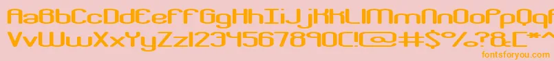 CrackdownR2Brk Font – Orange Fonts on Pink Background