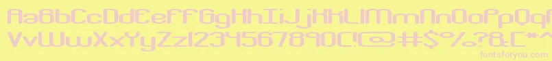 CrackdownR2Brk Font – Pink Fonts on Yellow Background