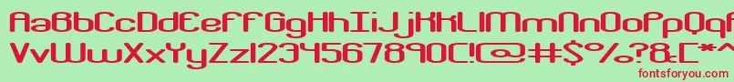 CrackdownR2Brk Font – Red Fonts on Green Background