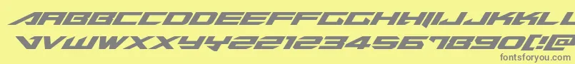 Fonte Tarrgetexpandital – fontes cinzas em um fundo amarelo
