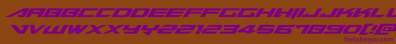 Tarrgetexpandital Font – Purple Fonts on Brown Background