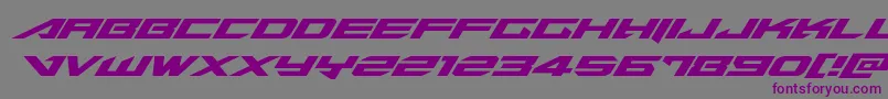 Tarrgetexpandital Font – Purple Fonts on Gray Background