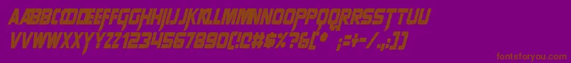 SharpAvienneCondensedItalic Font – Brown Fonts on Purple Background