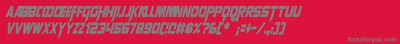 SharpAvienneCondensedItalic Font – Gray Fonts on Red Background