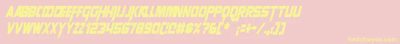 SharpAvienneCondensedItalic Font – Yellow Fonts on Pink Background