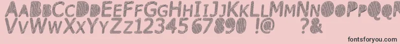 Linka-Schriftart – Schwarze Schriften auf rosa Hintergrund