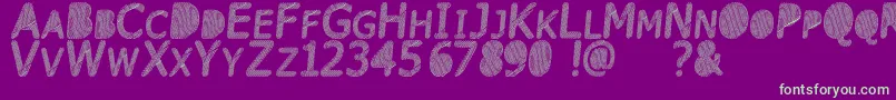 Linka Font – Green Fonts on Purple Background