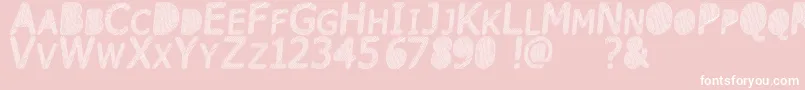 Linka Font – White Fonts on Pink Background