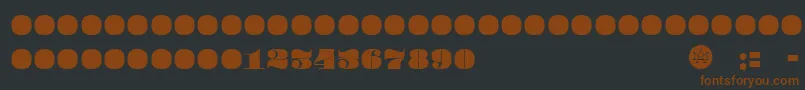 PompadourBlack-fontti – ruskeat fontit mustalla taustalla