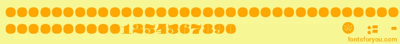 PompadourBlack Font – Orange Fonts on Yellow Background