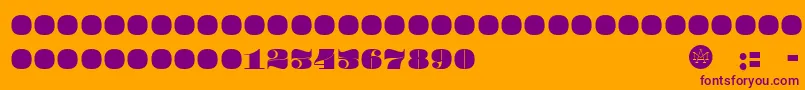 PompadourBlack Font – Purple Fonts on Orange Background
