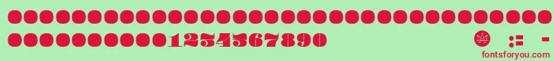 PompadourBlack Font – Red Fonts on Green Background