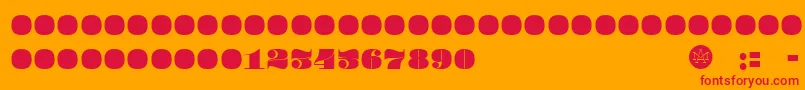 PompadourBlack Font – Red Fonts on Orange Background