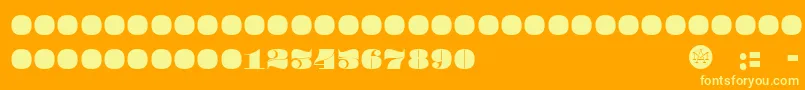 PompadourBlack Font – Yellow Fonts on Orange Background