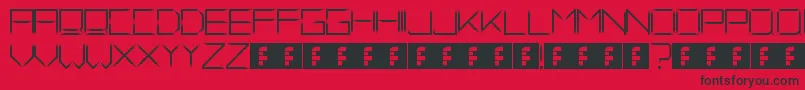 Fonte FadeAway – fontes pretas em um fundo vermelho