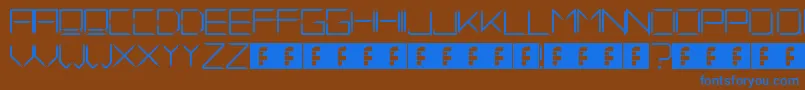 FadeAway Font – Blue Fonts on Brown Background