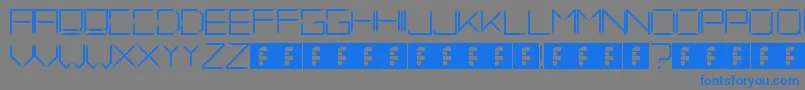 FadeAway Font – Blue Fonts on Gray Background