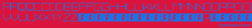 FadeAway Font – Blue Fonts on Red Background