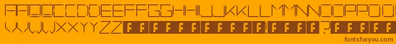 FadeAway Font – Brown Fonts on Orange Background