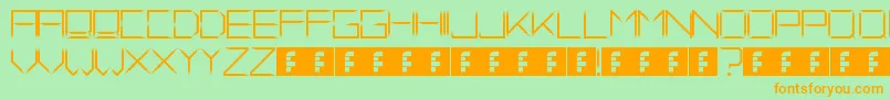 FadeAway Font – Orange Fonts on Green Background
