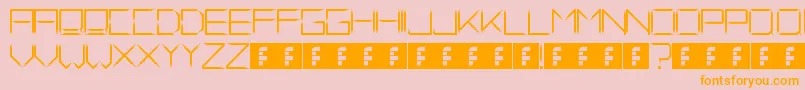 FadeAway Font – Orange Fonts on Pink Background