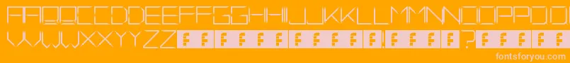 FadeAway Font – Pink Fonts on Orange Background
