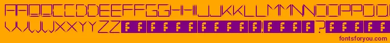 FadeAway Font – Purple Fonts on Orange Background