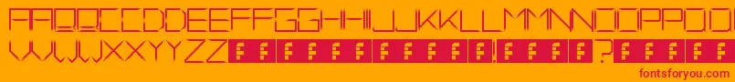 FadeAway Font – Red Fonts on Orange Background