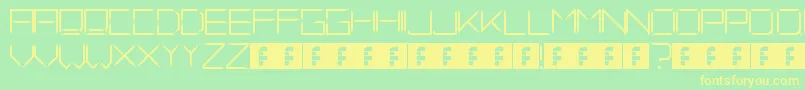 FadeAway Font – Yellow Fonts on Green Background