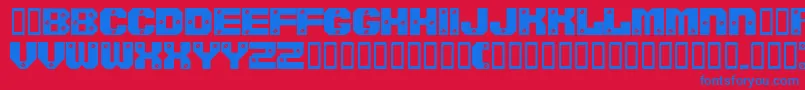 fuente Screwedsw – Fuentes Azules Sobre Fondo Rojo